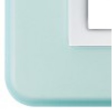 44P07AZB Рамка цв. ярко-голубой, декорат. обрамление белое PERSONAL44 7 модулей
