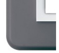 44P07GRL Рамка цв. тёмно-серый глянцевый, декорат. обрамление белое 7 модулей