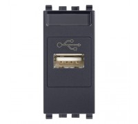 20345 Разъём USB 1 модуль, антрацит EIKON