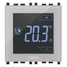 02950.N Сенсорный термостат для тёплого пола 230V 2 модуля, серебро EIKON