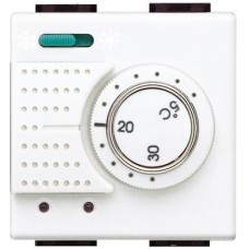 N4441FH Электронный термостат для тёплого пола с датчиком, 2 модуля, цвет белый, LivingLight