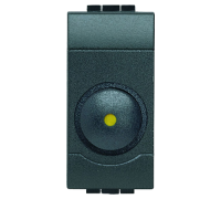 L4406 Светорегулятор поворотный для активной нагрузки 100 - 500 Вт 1 модуль, цвет антрацит LivingLight