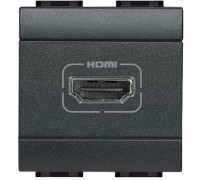 L4284 Разъем HDMI, 2 модуля, цвет антрацит, LivingLight