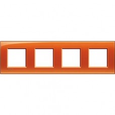 LNA4802M4OD Рамка на 4 поста, цвет Оранжевый LivingLight.