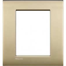 LNC4826OF Рамка на 3+3 модуля итальянский стандарт, цвет Матовое золото LivingLight Air