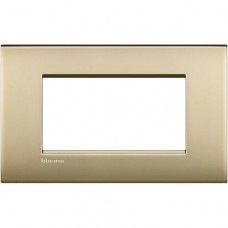 LNC4804OF Рамка на 4 модуля итальянский стандарт, цвет Матовое золото LivingLight Air