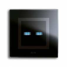 44PVTC22NAL Рамка чёрное глянцевое стекло VERATOUCH на 2 механизма 2M