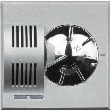 HC4441 Электронный комнатный термостат, релейный выход с 1 переключающимся контактом 2 А, 250 В, питание 230 В, алюминий Axolute