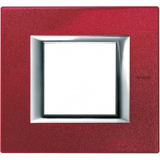 HA4802RC рамка на 1 пост - 2 модуля, цвет рубин