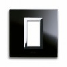 44PV21NAL Рамка чёрное глянцевое стекло, декорат. обрамление хром VERA44 1M